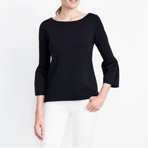 Black bell sleeve t-shirt.